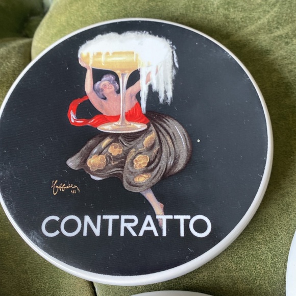 Pottery Barn, 4 Bubbly Ceramic Coasters - Picture 5 of 8